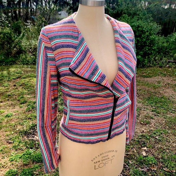 Rainbow Woven Motto Jacket - Picture 1 of 8